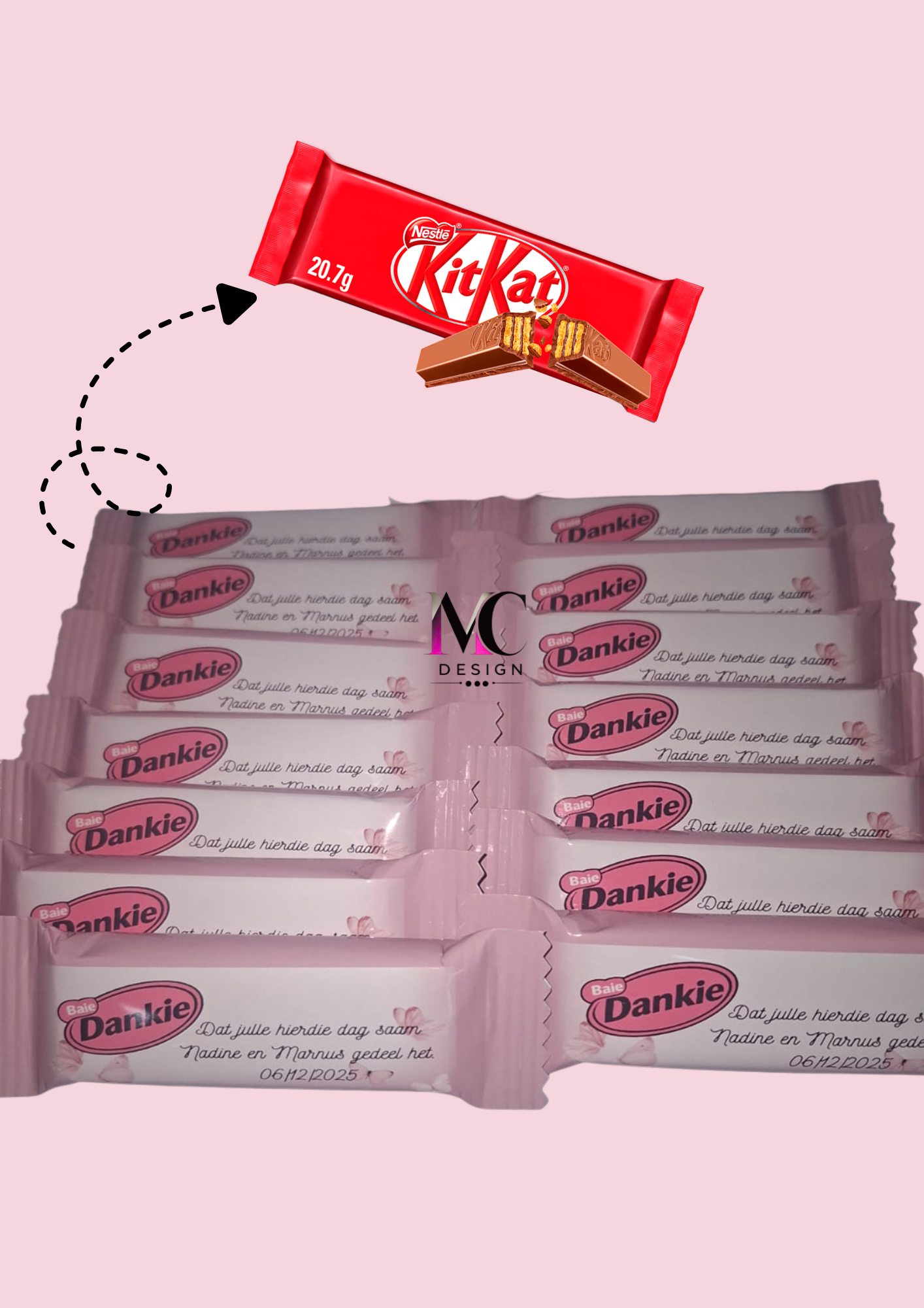 Personalized Two Finger Kit-Kat