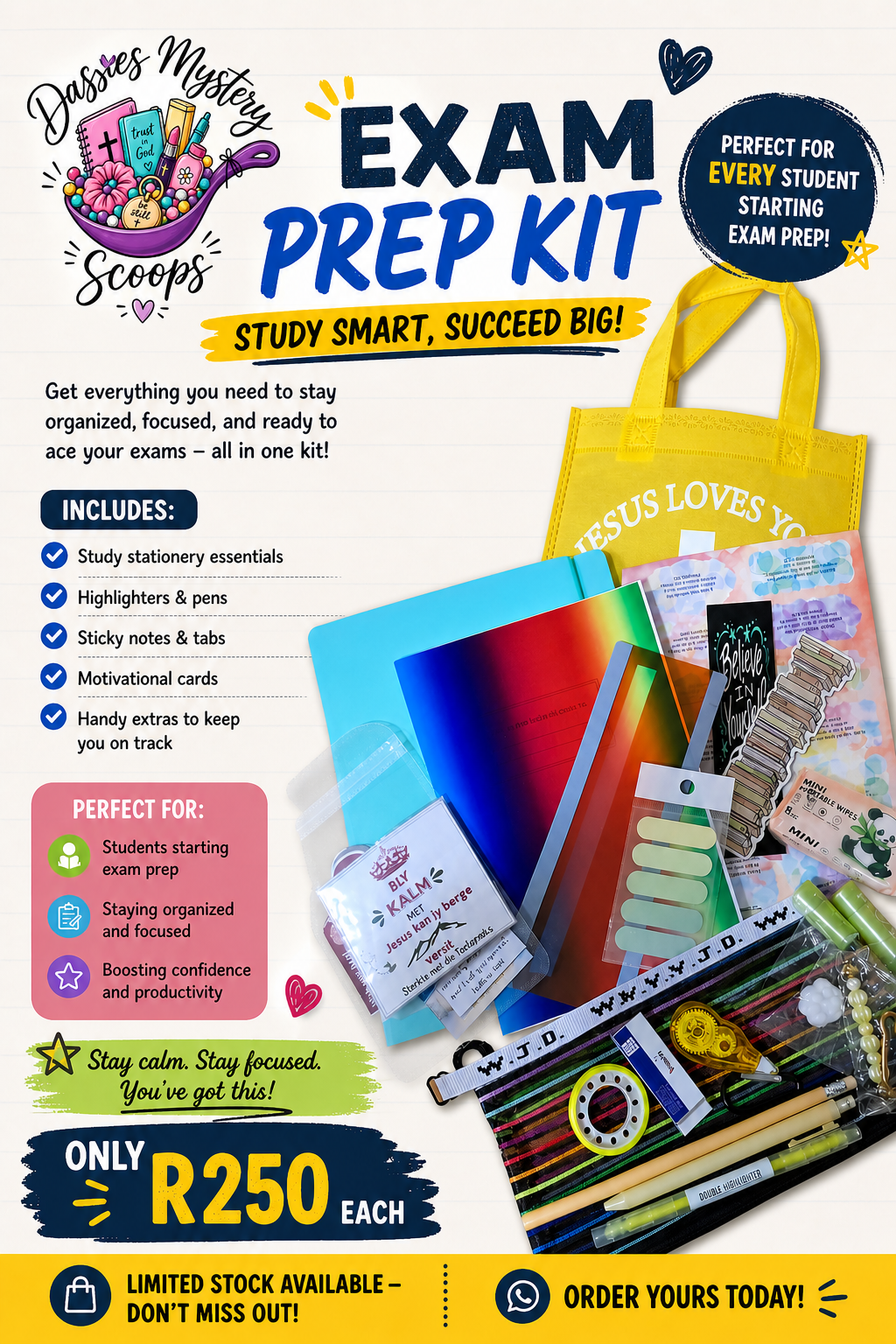 🎒 EXAM PREP KIT – STUDY SMART, SUCCEED BIG! 📚✨