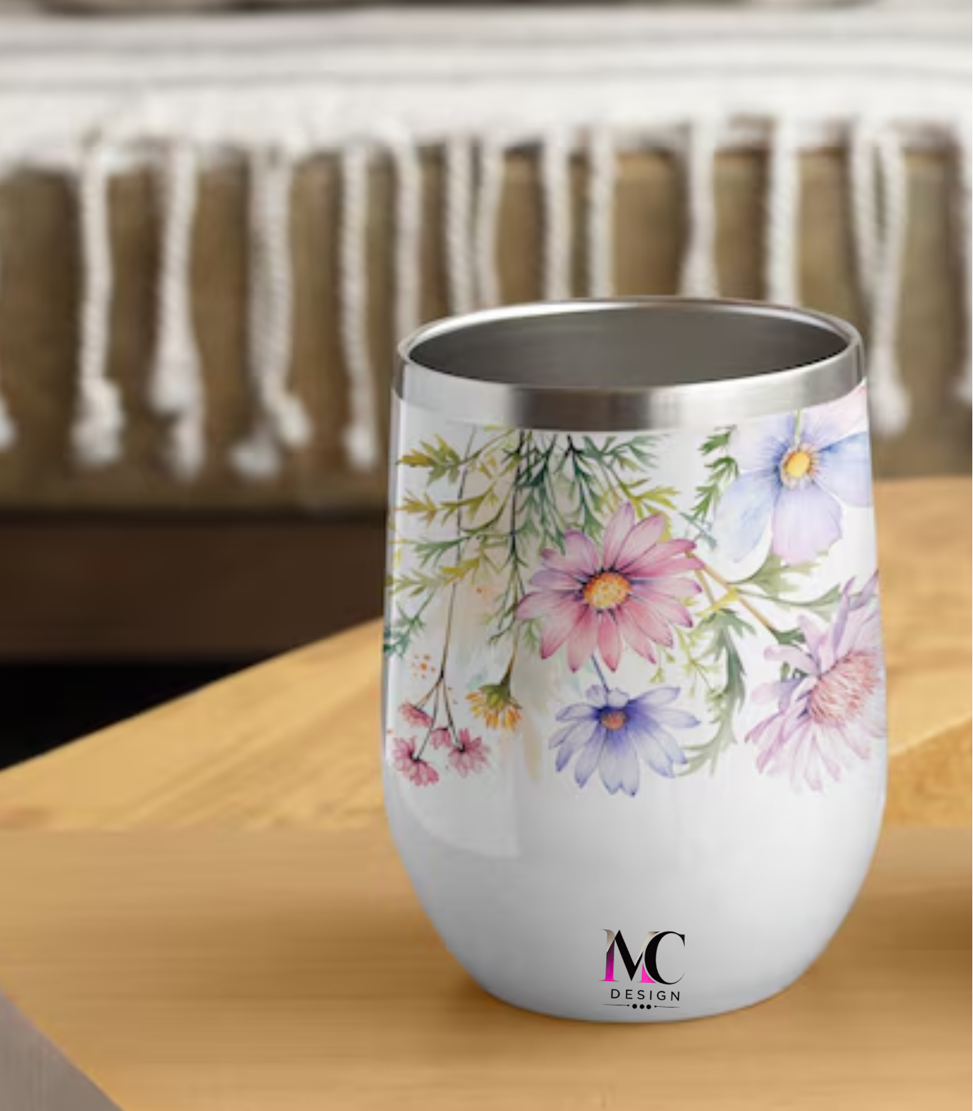 Wine Tumbler with Design