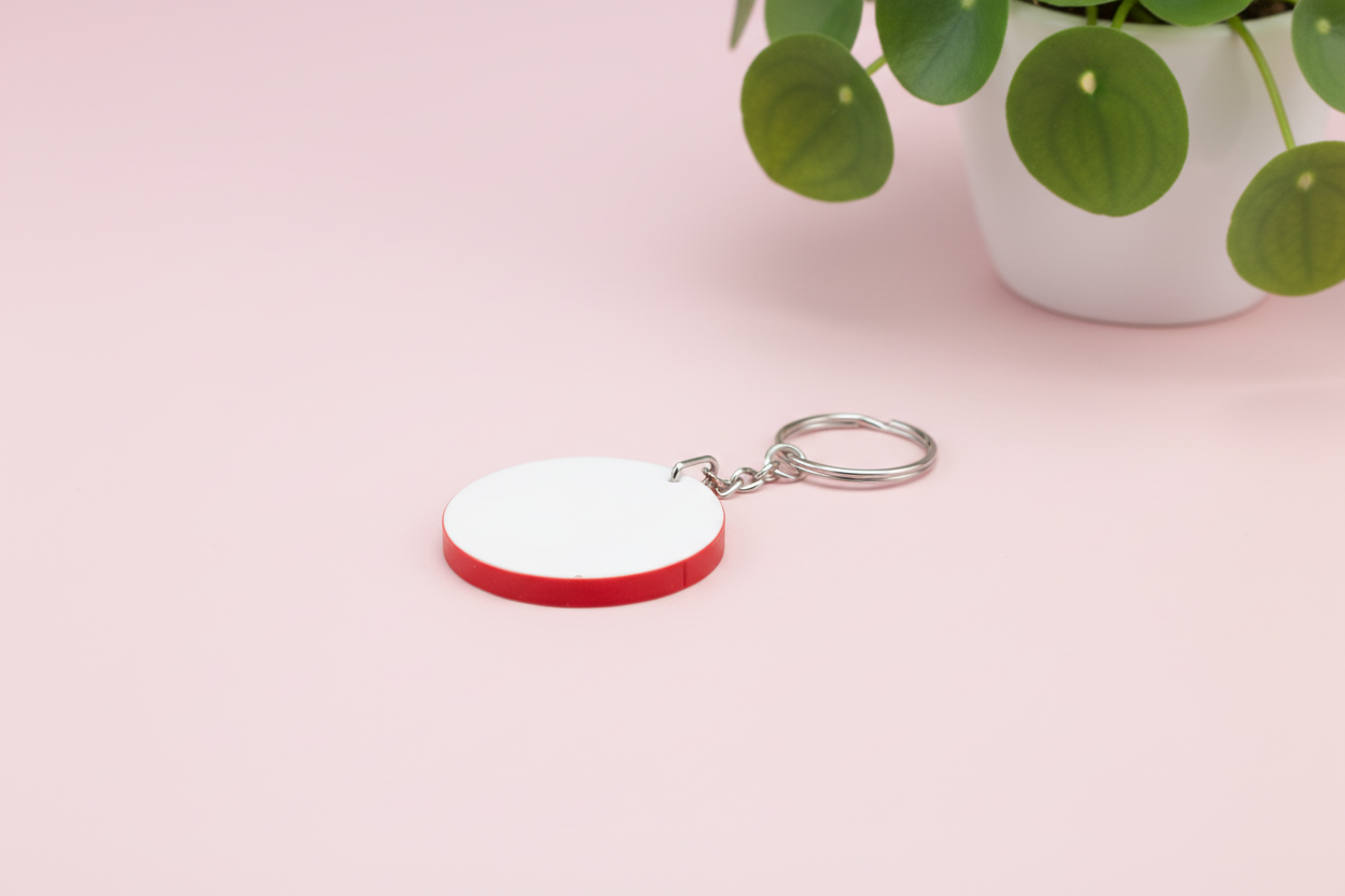 Polymer Keyring (Round; 4.9cm; Each)