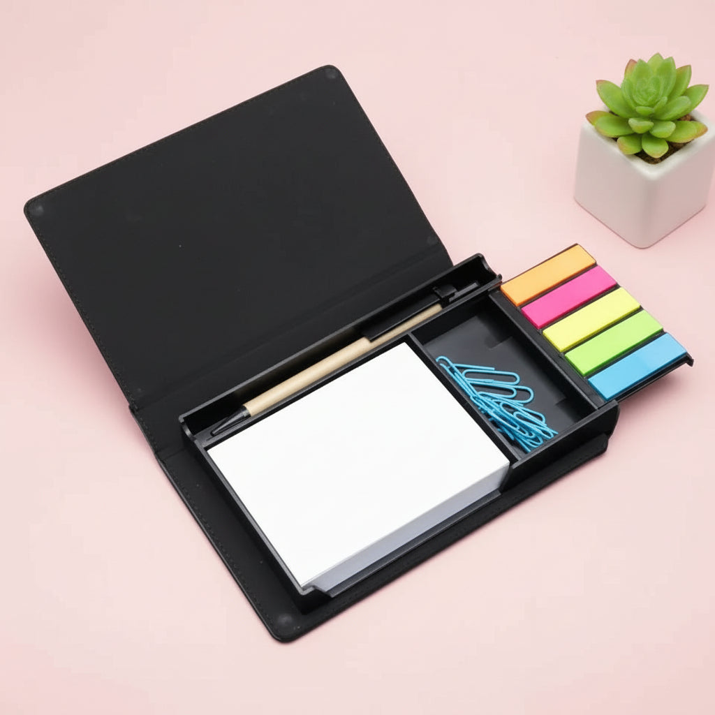 Block notes with tabs and pen