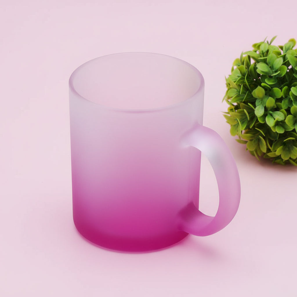 Glass Gradient Colour Frosted Mug
