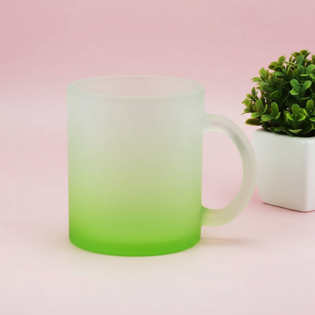 Glass Gradient Colour Frosted Mug