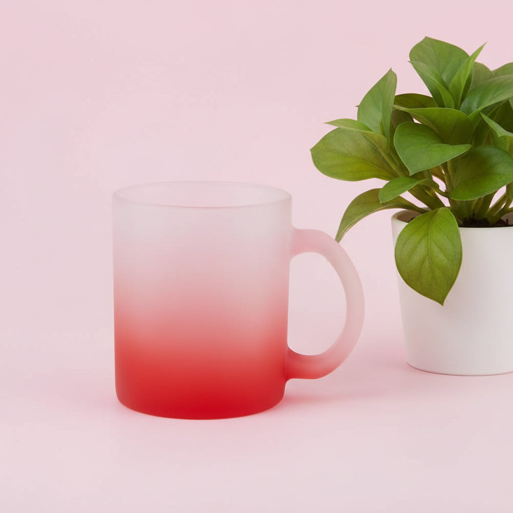 Glass Gradient Colour Frosted Mug