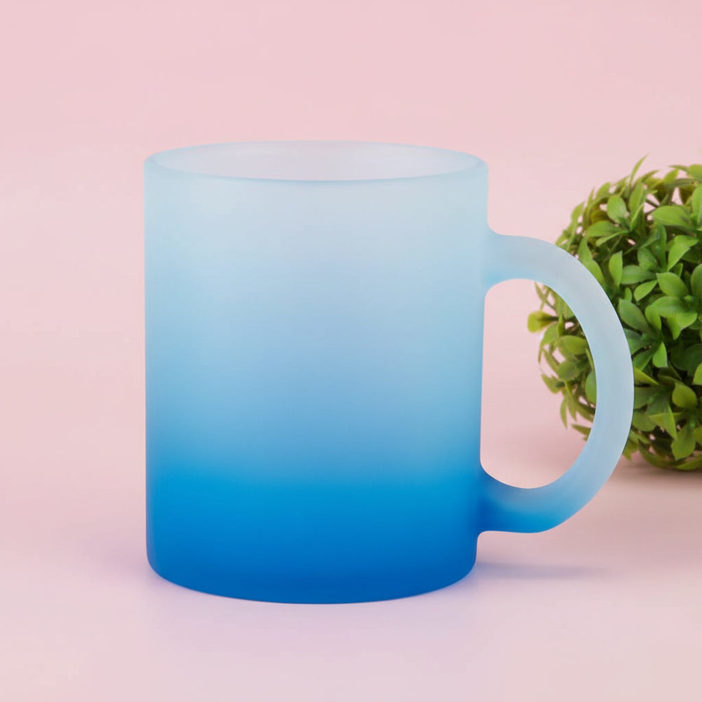 Glass Gradient Colour Frosted Mug