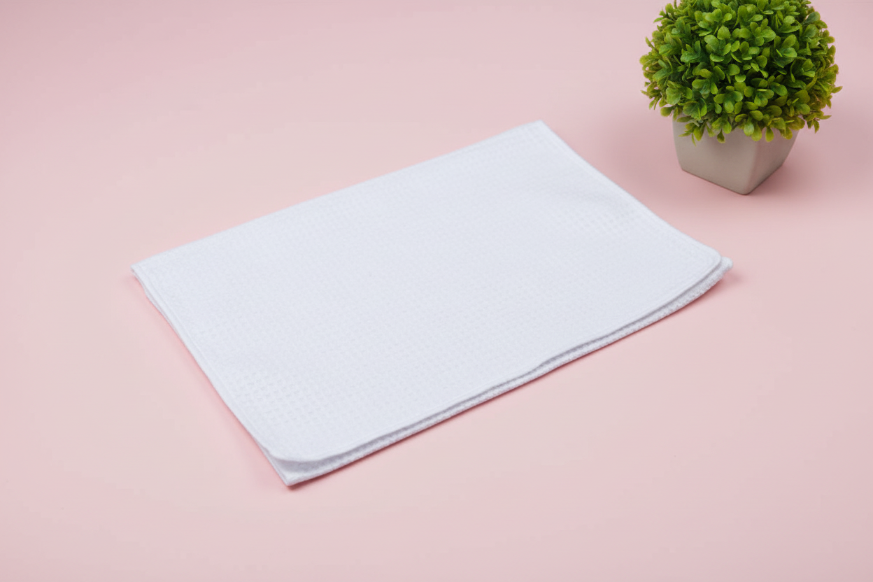 Waffle Dish Cloth (White; Each; Polyester; 60.5cm x 29.5cm)