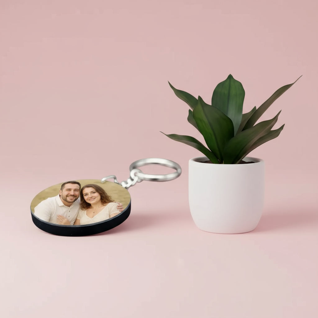 Polymer Keyring round