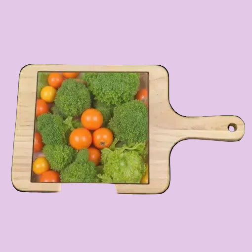 Platter plate with tile