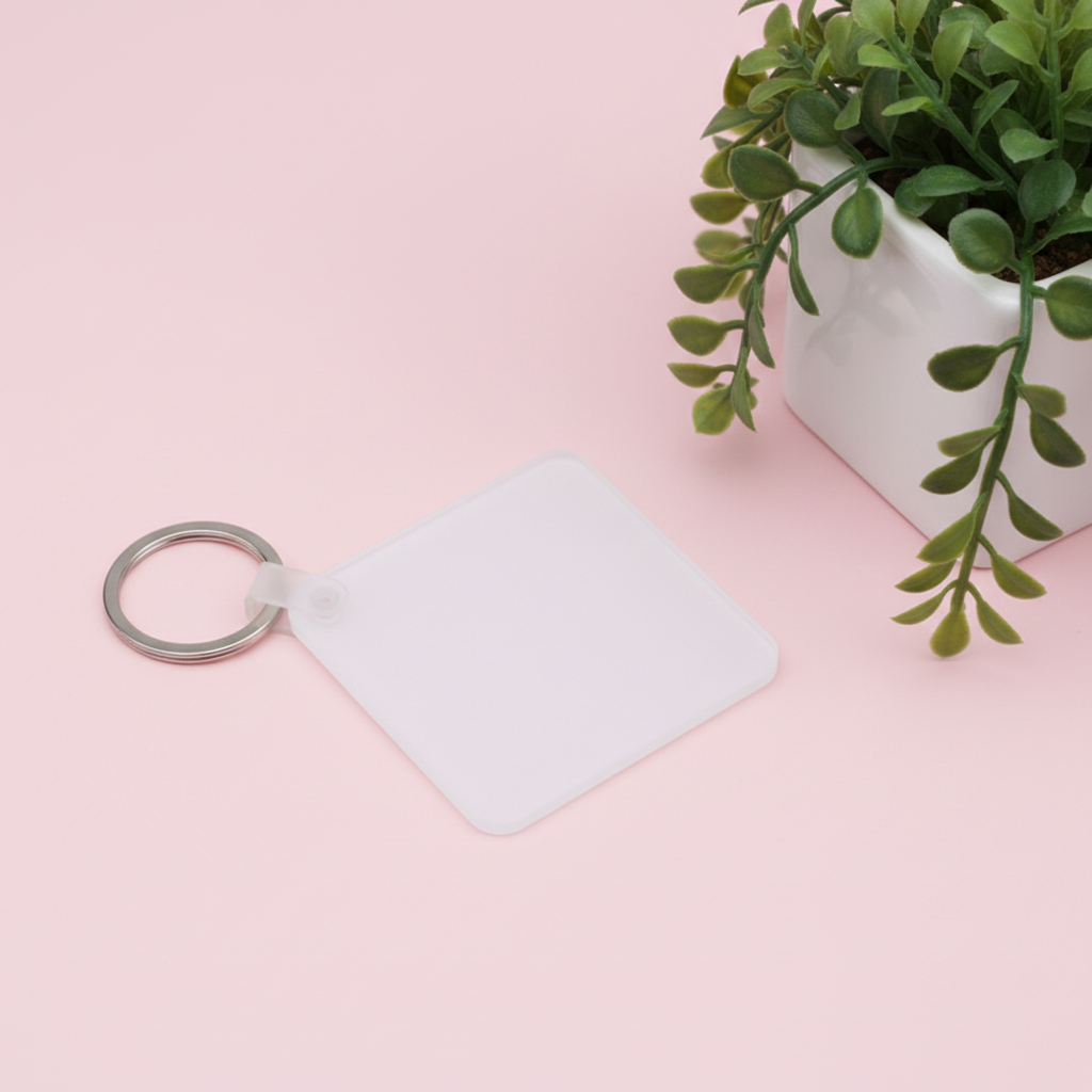 Acrylic Keyring (Clear Square / round / Rectangle)