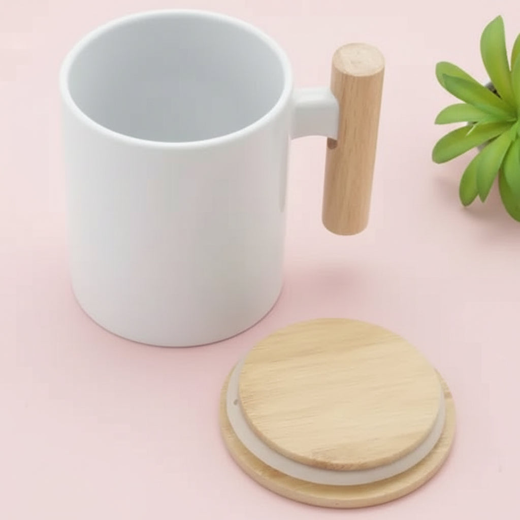 Bamboo Handle Mug with Bamboo Lid