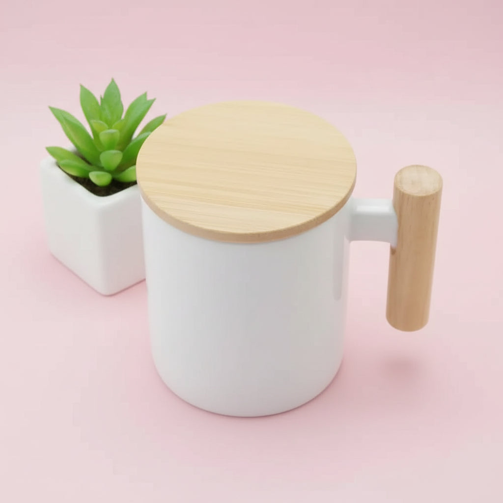 Bamboo Handle Mug with Bamboo Lid
