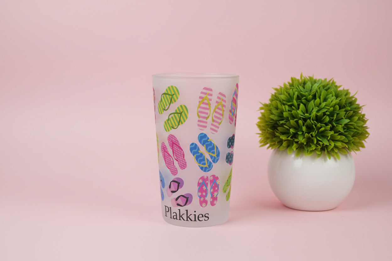Summer Sandals 16 oz Glass Bottle