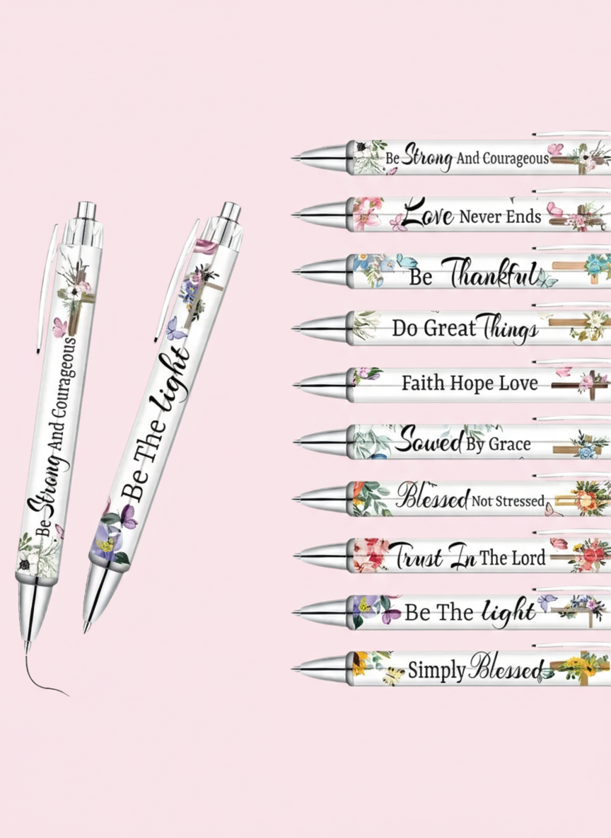 Christian Inspirational Statements Ballpoint Pen with Black Refill