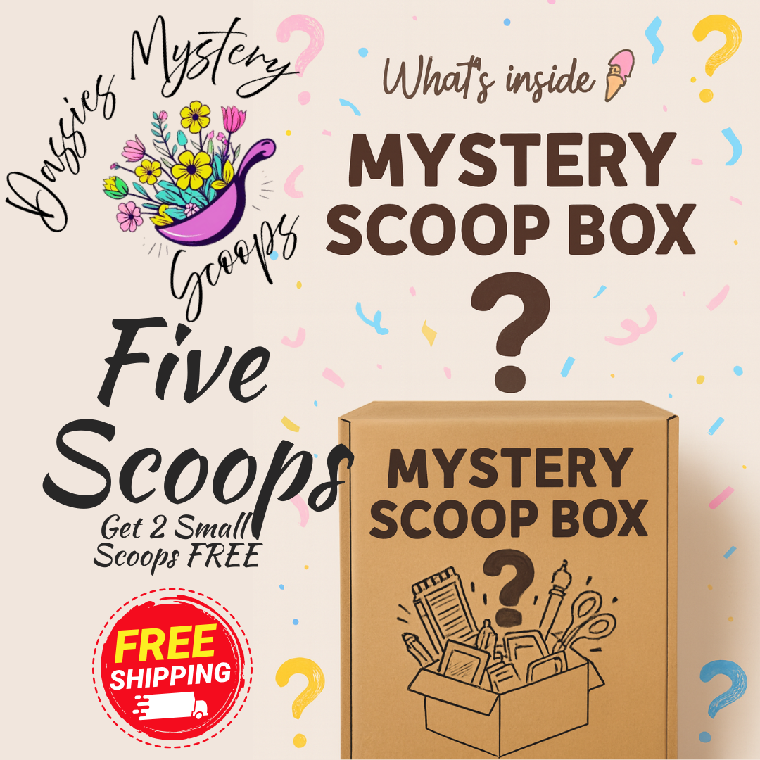 5 Mystery Scoops & get 2 Small Scoops FREE & FREE Shipping