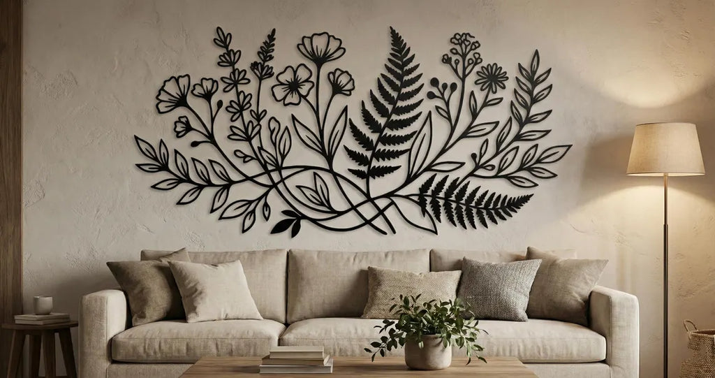 Botanical Metal Decor - (400mm x 1000mm)