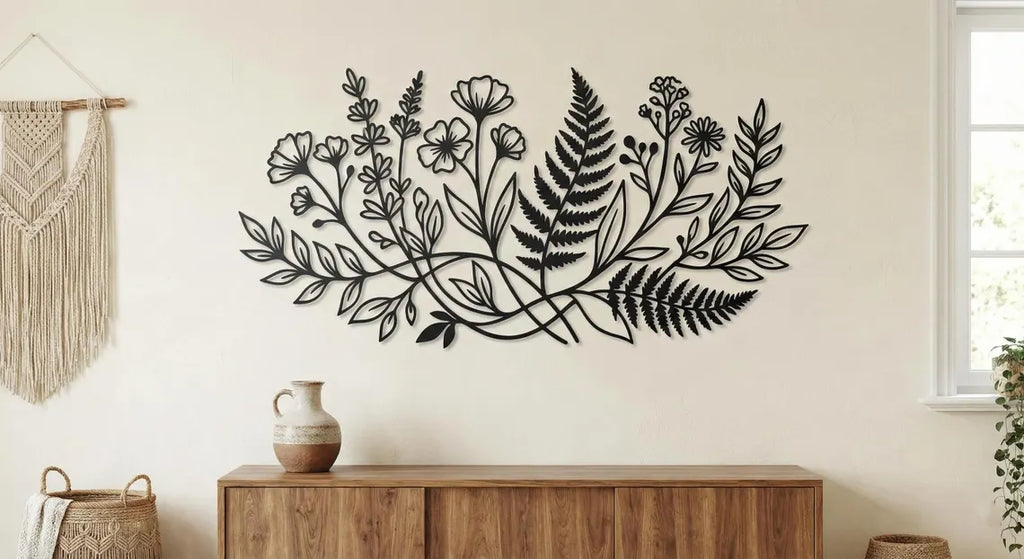Botanical Metal Decor - (400mm x 1000mm)