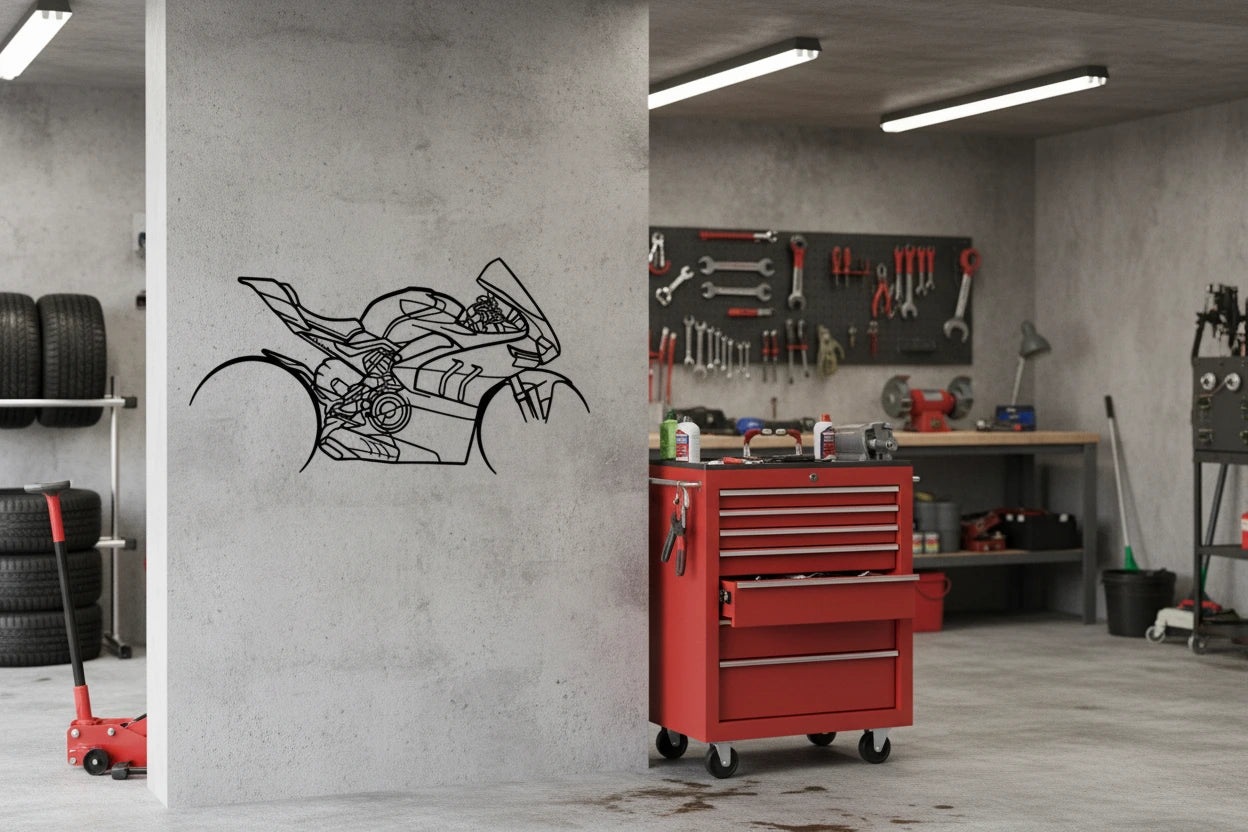 Super Bike Metal Wall art - (500mm x 1000mm)