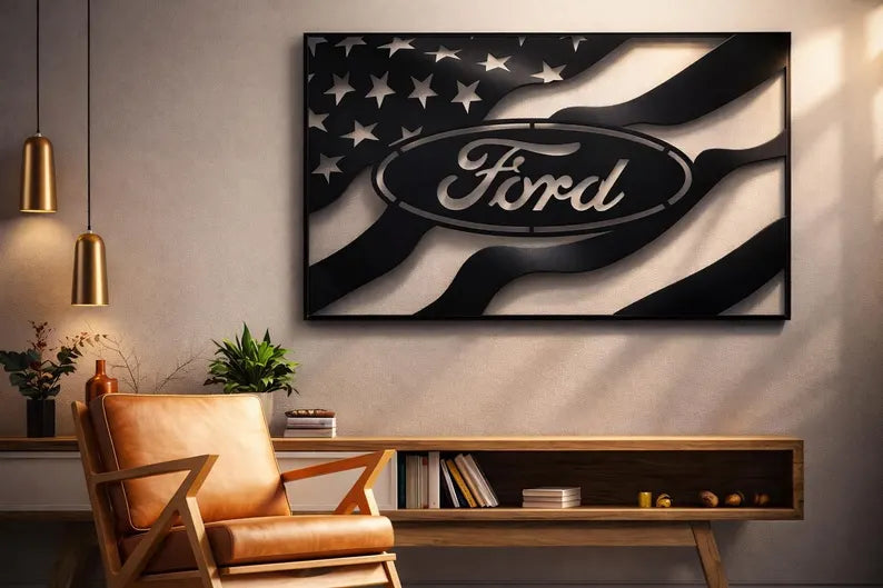 American Ford Flag - (400mm x 600mm)